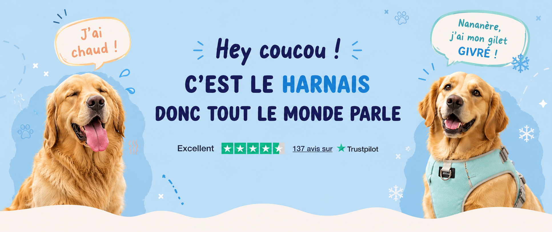 Harnais rafraichissant Givre pour chien