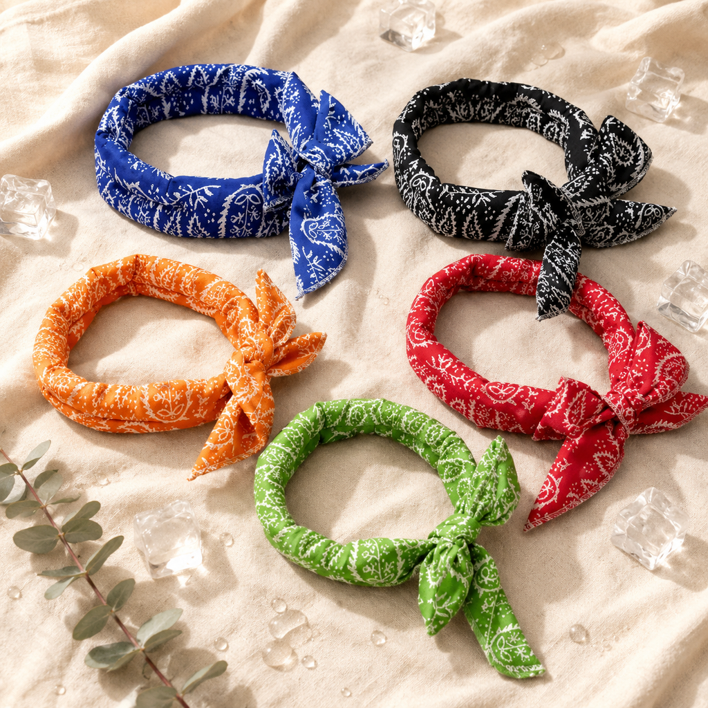Bandana Rafraîchissant Givré – Anti-chaleur pour chien